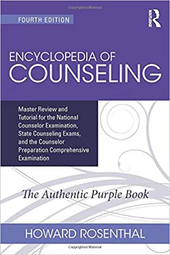 The purple book cover of an encyclopedia of counseling.